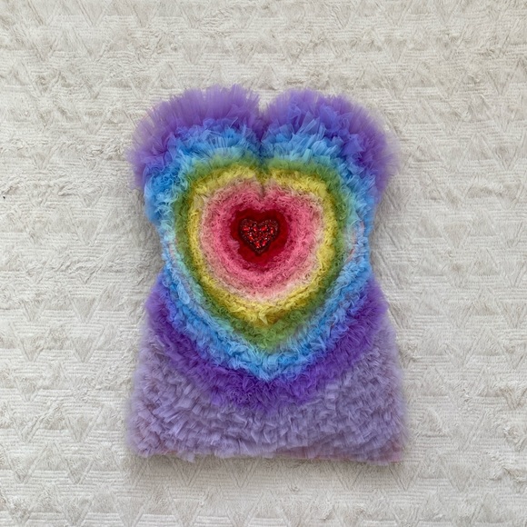 Lirika Matoshi rainbow tulle heart dress - Picture 3 of 8